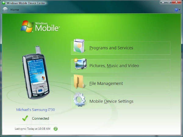 download microsoft windows mobile device center